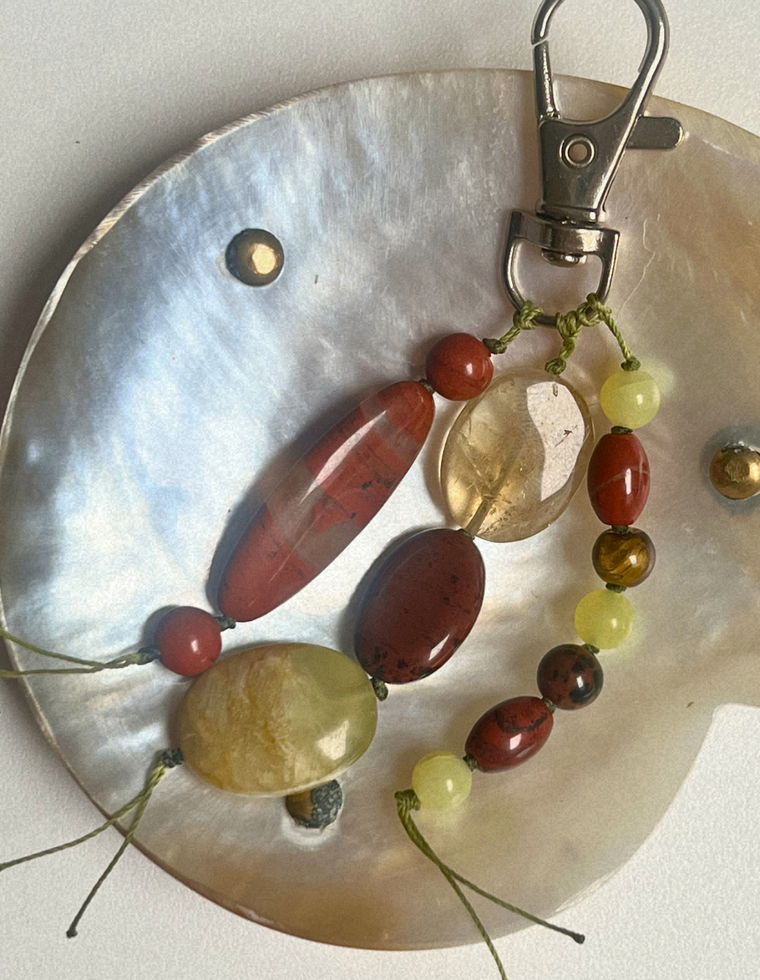 Stoned Charm - Red Jasper & Citrine