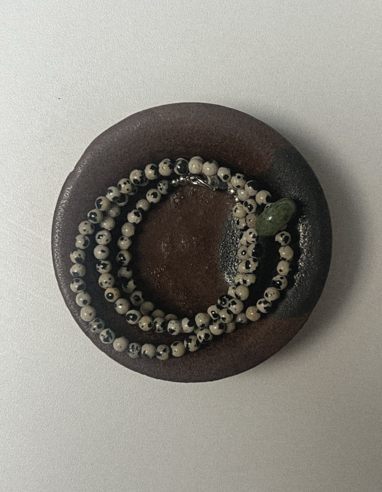 Ground Six - Dalmatian & Ocean Jasper Necklace