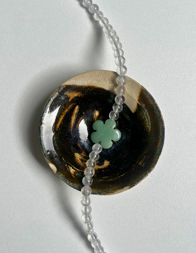 Trove 5 - Clear Quartz & Aventurine Necklace