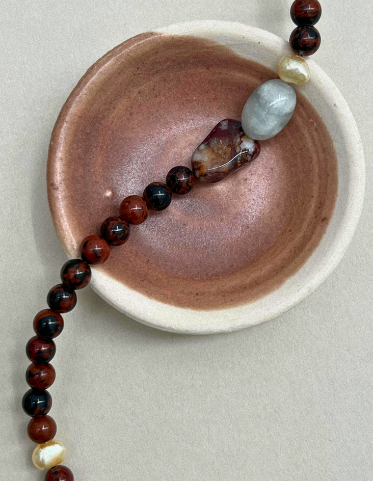 Collected 14 – Mahogany Obsidian & Exotica Jasper Necklace