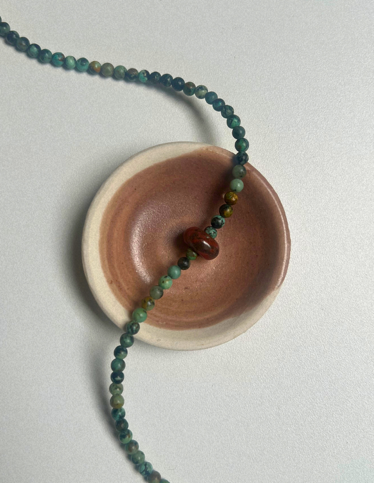 Idle Hands 42 - Turquoise Movement Necklace