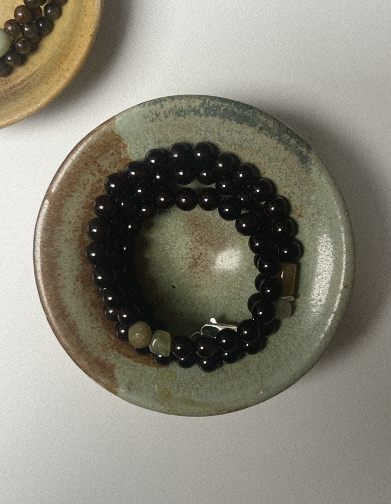 Elarith - Garnet & Yellow Aventurine Necklace