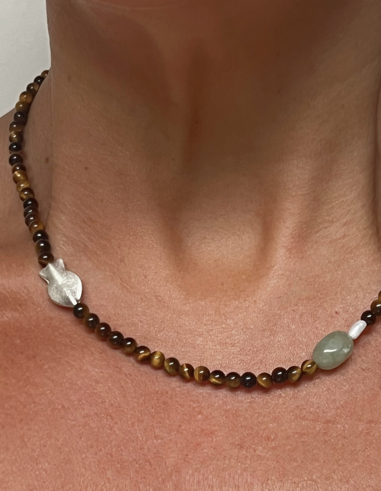 Cavressa - Tiger Eye & Bowenite Necklace