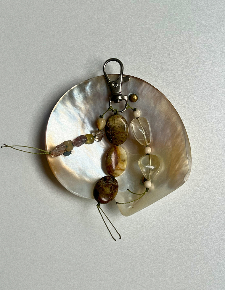 Stoned Charm - Citrine & Jade