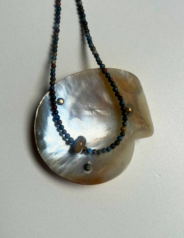Idle Hands 46 - Dumortierite Movement Necklace