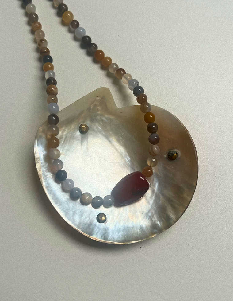 Trove 38 - Chalcedony & Carnelian Necklace