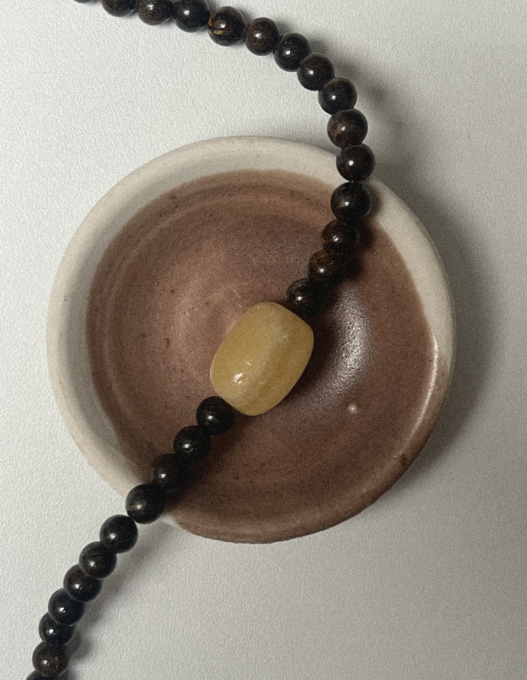 Corvethra - Bronzite & Yellow Calcite Necklace