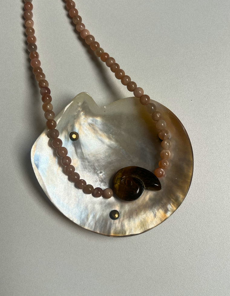 Sundial 3 - Sunstone Whorl Necklace