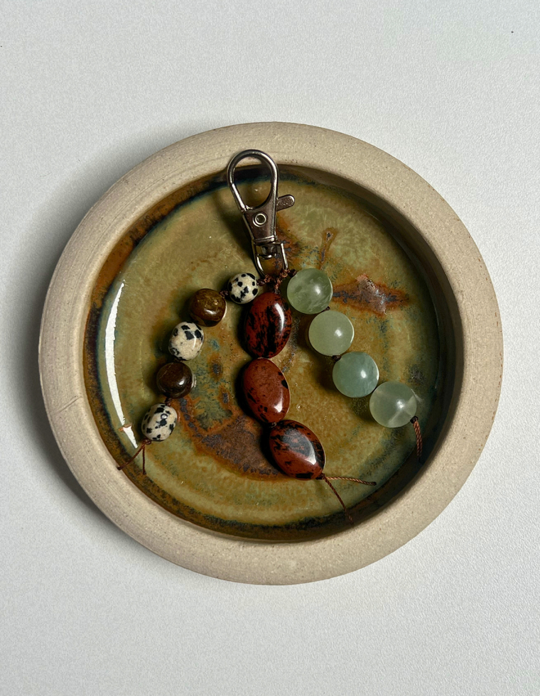 Stoned Charm - Bronzite & Mahogany Obsidian