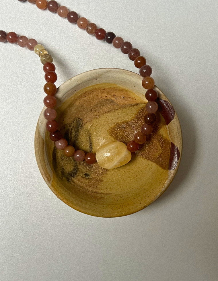 Mineral 5 - Aventurine & Yellow Calcite Necklace