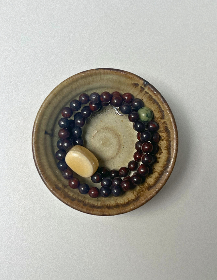 Centred 2 - Bloodstone & Yellow Calcite Necklace