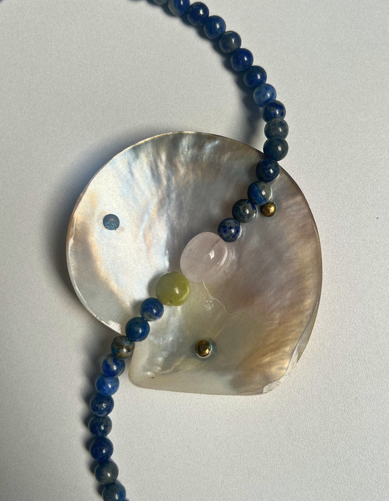 Drift 8 - Lapis Lazuli & Rose Quartz Necklace