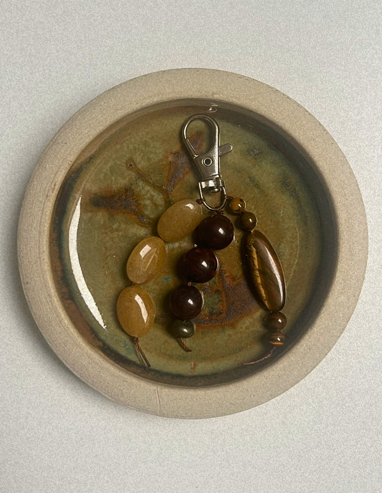 Stoned Charm - Tiger Eye & Bloodstone